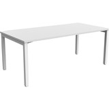OLG AXIS SINGLE SIDED DESK 1800 X 750MM WHITE FRAME WHITE TOP