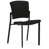 OLG ZIPP CHAIR BLACK FRAME FABRIC SEAT BLACK