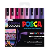 POSCA PC5M PAINT MARKER BULLET MEDIUM 25MM ASSORTED AURORA PACK 8