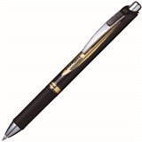 PENTEL BLP75 ENERGEL RETRACTABLE PERMANENT GEL INK PEN 05MM BLACK BOX 12