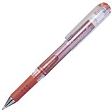 PENTEL K230 HYBRID GEL GRIP DX GEL INK PEN 10MM METALLIC BROWN BOX 12