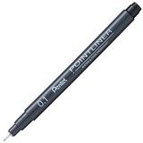 PENTEL S20P POINTLINER FINELINER 01MM BLACK BOX 12