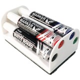 PENTEL MWL6 MAXIFLO WHITEBOARD MARKER CHISEL 70MM WITH ERASER ASSORTED WALLET 4