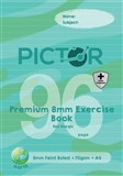 PICTOR PREMIUM PRO A4 96 PAGE PP EXERCISE BOOK RULED 8MM 70GSM EARTH