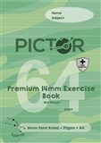 PICTOR PREMIUM PRO A4 64 PAGE PP EXERCISE BOOK RULED 14MM 70GSM TAURUS