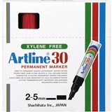 ARTLINE 30 MINI PERMANENT MARKER CHISEL 5MM ASSORTED BOX 12
