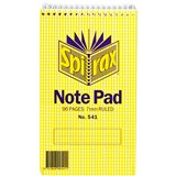SPIRAX 541 REPORTERS NOTEBOOK SPIRAL BOUND TOP OPEN 96 PAGE 147 X 87MM