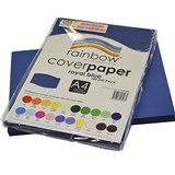 RAINBOW COVER PAPER 125GSM A4 ROYAL BLUE PACK 100