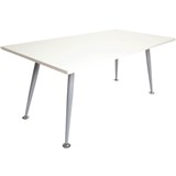 RAPID SPAN MEETING TABLE 1800 X 750MM NATURAL WHITESILVER