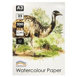 RAINBOW WATERCOLOUR PAD A3 200GSM 25 SHEETS WHITE