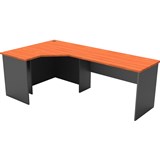 RAPID WORKER CORNER WORKSTATION COMPLETE 1200 X 2100 X 600MM CHERRYIRONSTONE