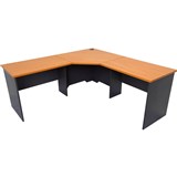 RAPID WORKER CORNER WORKSTATION COMPLETE 1800 X 1800 X 600MM CHERRYIRONSTONE