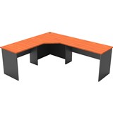RAPID WORKER CORNER WORKSTATION COMPLETE 2100 X 1800 X 600MM CHERRYIRONSTONE
