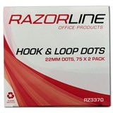 RAZORLINE HOOK AND LOOP DOTS 22MM 75 SHEETS PACK 2