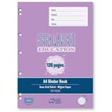 SPLASH EDUCATION BINDER BOOK GRID 128PAGES A4 PURPLE