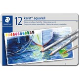 STAEDTLER 125 KARAT AQUARELL WATERCOLOUR PENCILS ASSORTED PACK 12