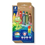 STAEDTLER NORIS 140 JUNIOR 3IN1 COLOURING PENCILS ASSORTED BOX 6 HANGSELL