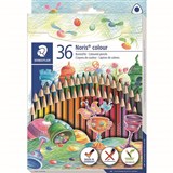 STAEDTLER 187 NORIS CLUB TRIANGULAR COLOURED PENCILS ASSORTED BOX 36