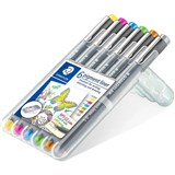 STAEDTLER 308 PIGMENT LINER FINELINER 05MM ASSORTED PACK 6