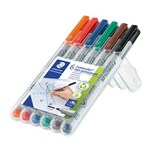 STAEDTLER 315 LUMOCOLOR NONPERMANENT MARKER BULLET MEDIUM 10MM ASSORTED PACK 6