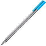 STAEDTLER 334 TRIPLUS FINELINE PEN NEON BLUE BOX 10