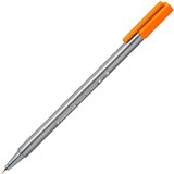 STAEDTLER 334 TRIPLUS FINELINE PEN ORANGE BOX 10