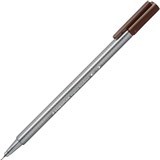 STAEDTLER 334 TRIPLUS FINELINE PEN TOBACCO BROWN BOX 10