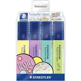 STAEDTLER 364 TEXTSURFER CLASSIC HIGHLIGHTER CHISEL PASTEL ASSORTED WALLET 4