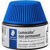 STAEDTLER 48715 LUMOCOLOR NONPERMANENT REFILL STATION 15ML BLUE