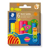 NORIS JUMBO 842 MODELLING CLAY NEON COLOURS ASSORTED PACK 6 HANGSELL