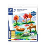 STAEDTLER WATERCOLOUR PAINTS ASSORTED BOX 24