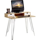 SYLEX NEWPORT COMPUTER DESK 1000 X 600 X 875MM WHITEOAK