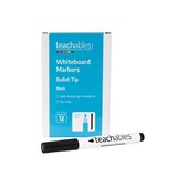 TEACHABLES WHITEBOARD MARKER CHISEL TIP BLACK PACK OF 12
