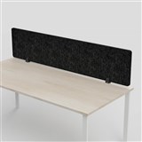 SANA ALTITUDE ABOVE DESK SCREEN 12MM THICK 1500 X 600MM SHADOW