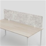 SANA ALTITUDE ABOVE DESK SCREEN 12MM THICK 1800 X 400MM MUSHROOM