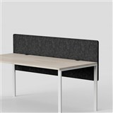 SANA SERENITY ALTITUDE DUAL DESK SCREEN 12MM THICK 1200 X 600MM SHADOW