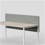 SANA SERENITY ALTITUDE DUAL DESK SCREEN 12MM THICK 1800 X 600MM MOONLIGHT