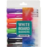 VISIONCHART WHITEBOARD MARKER CHISEL ASSORTED PACK 8