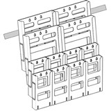 DEFLECTO LITLOC BROCHURE HOLDER WALL DISPLAY 4TIER 4 X A4  8 X DL CLEAR