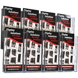DEFLECTO LITLOC BROCHURE HOLDER WALL DISPLAY 2TIER 8 X DL CLEAR