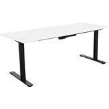 SUMMIT ELECTRIC SIT TO STAND STRAIGHT DESK 1800 X 750MM WHITEBLACK