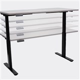 ELEV8 SITSTAND DESK DUAL MOTOR 1500 X 750MM WHITEBLACK