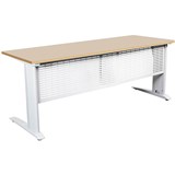 SUMMIT OPEN DESK WITH METAL CLEGS 1800 X 750MM BEECHWHITE