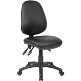 YS DESIGN 08 TYPIST CHAIR HIGH BACK PU BLACK