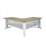 SUMMIT CORNER WORKSTATION WITH METAL CLEGS 1500 X 1500 X 750MM OAKWHITE