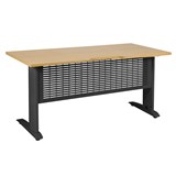 SUMMIT OPEN DESK WITH METAL CLEGS 1500 X 750MM OAKBLACK